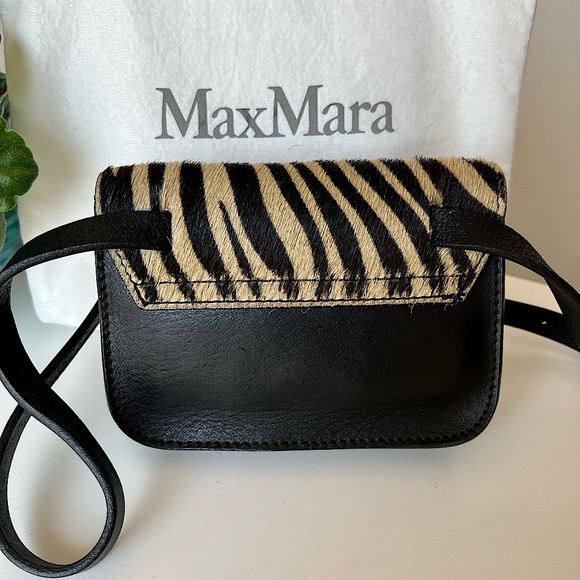 NWOT MAX MARA Zebra Print, Hair-On Bag, S - Picture 6 of 11